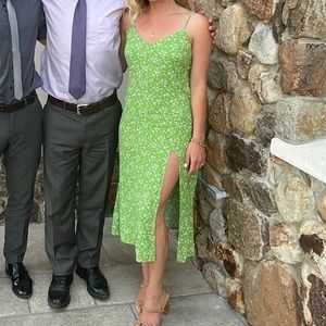 Reformation Slip Dress Crimini Midi Thigh Slit 4